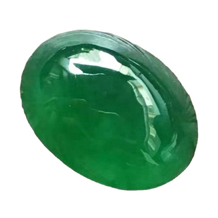 Maragda Oval Cabochon Superfície Polida suau ovalada Rica verda de maragd Cabochon 40