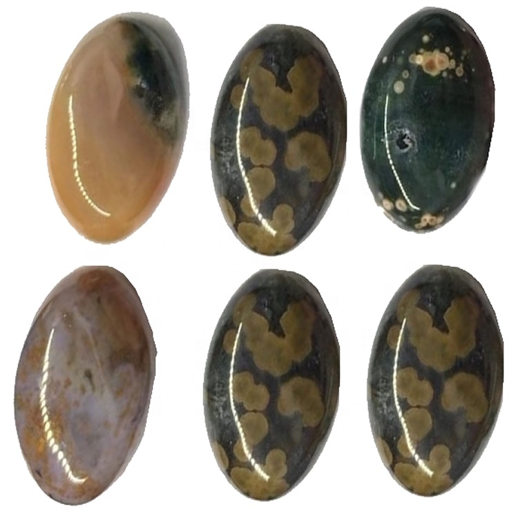 Labākās kvalitātes ovāla okeāna Jasper Cabochon veikt vairumtirdzniecības standarta izmēru un formu 42