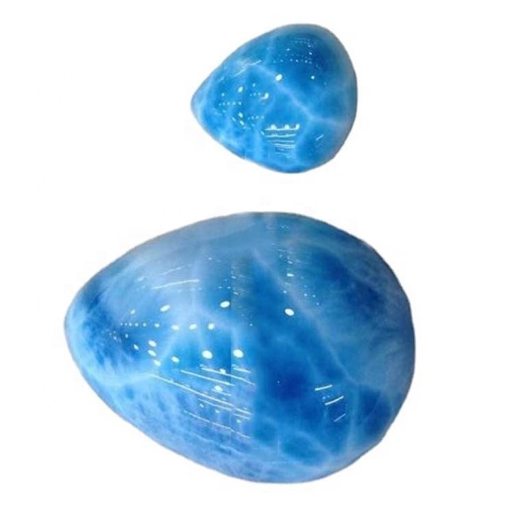 Ritka Ocean Wave Larimar Cabochon Ring szobát Dominikai Larimar ragyogó kék Larimar Gemstone 40