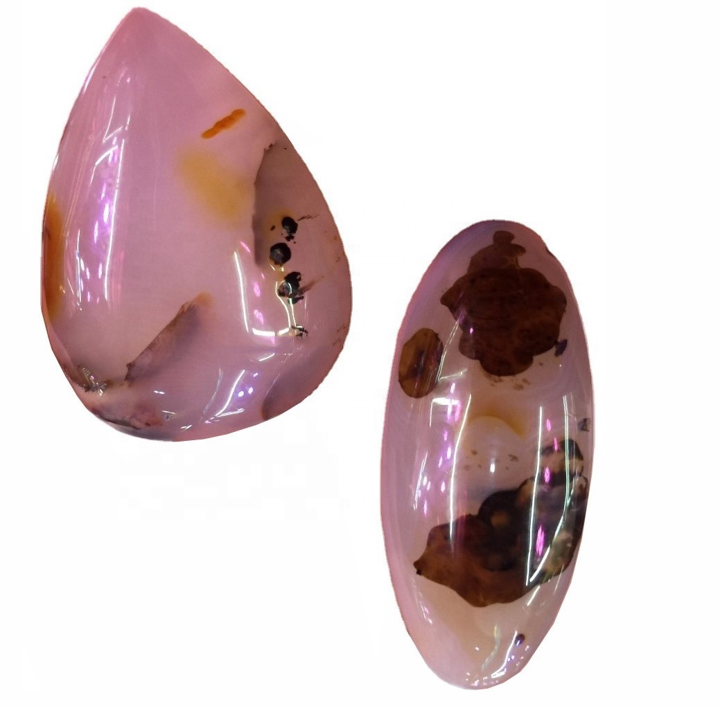 100% Natural Botsvana Agate Pear Shape Cabochon Loose Gemstone 41