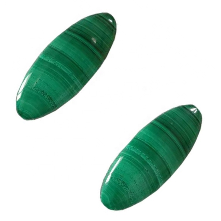 Пара малахіту приголомшлива природна зелена малахітна пара овальної кабохотної сережки збігається пара кам'яна вільна напівдорожна 17