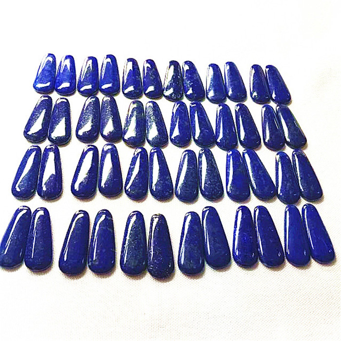 Natural Lapis Lazuli Pair Lapis Lazuli Cabochon One Side Polish 40