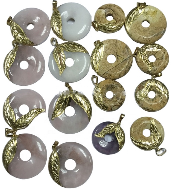 обликувајте различна големина агат скапоцен камен приврзоци топла продажба 17