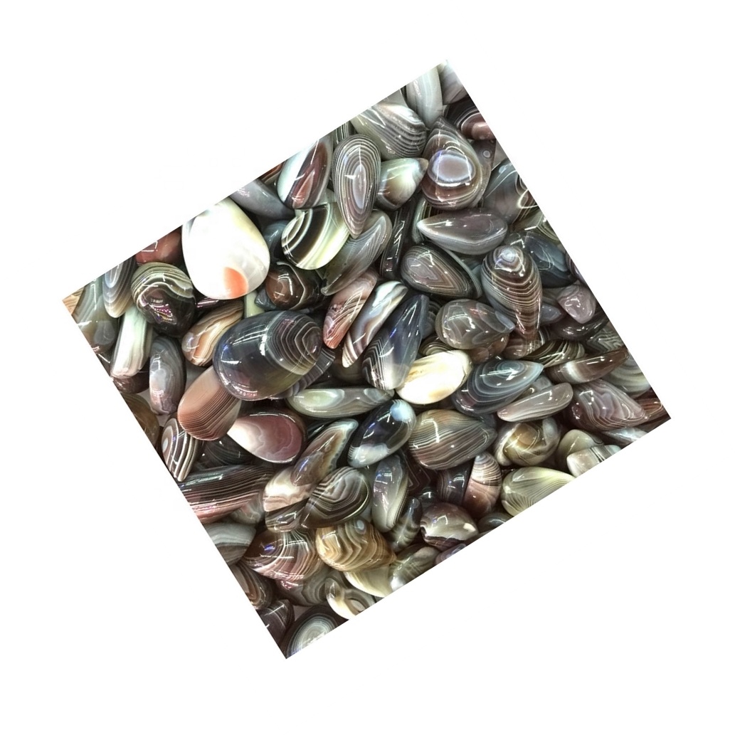 Kvaliteta vrhunskog kvaliteta 100% prirodna bocvana agata kruška kabochon labavi dragulj za izradu nakita 41