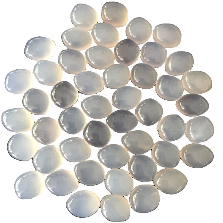 Gems Natural Blue Chalcedony tér ovális Cabochon Natural Blue Chalcedony Gemstone Laza Ovális Cabochon 41