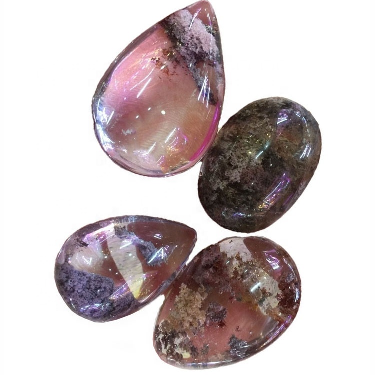 Призрачный призрачный кварцевый кристалл капли подвеска 37