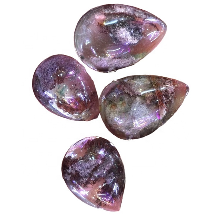 Aðlaðandi 3a einn sjaldgæft !!! Top Quality Garden Quartz Pear Shape Cabochon 41