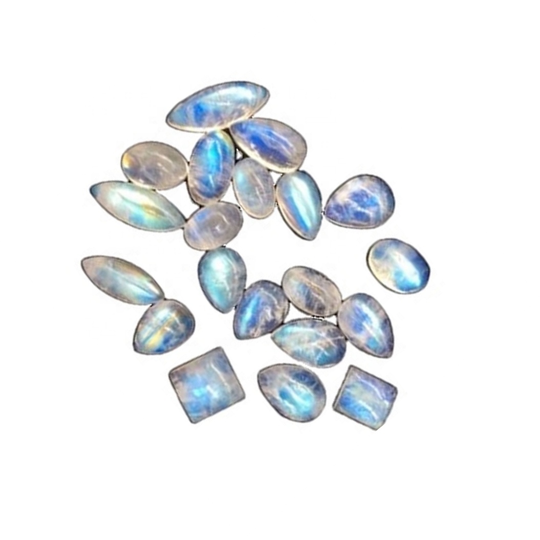 Természetes fehér Moonstone Cabochon Gemstone körte alakú kék mutatós Moonstone laza kő Használat Jewerly Moonstone 41