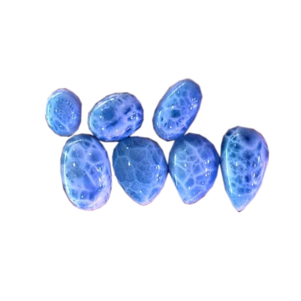 AAA kvalitāte dabiskā Larimar dārgakmens Larimar dārgakmens cabochon vairumtirdzniecība partijas larimāra dārgakmens rotaslietas 40