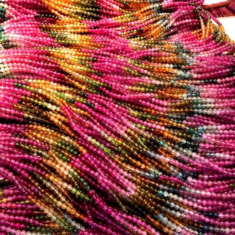 Natural Tourmaline Multi lit laus gemstone perlur frábær fyrir skartgripi gerð 17