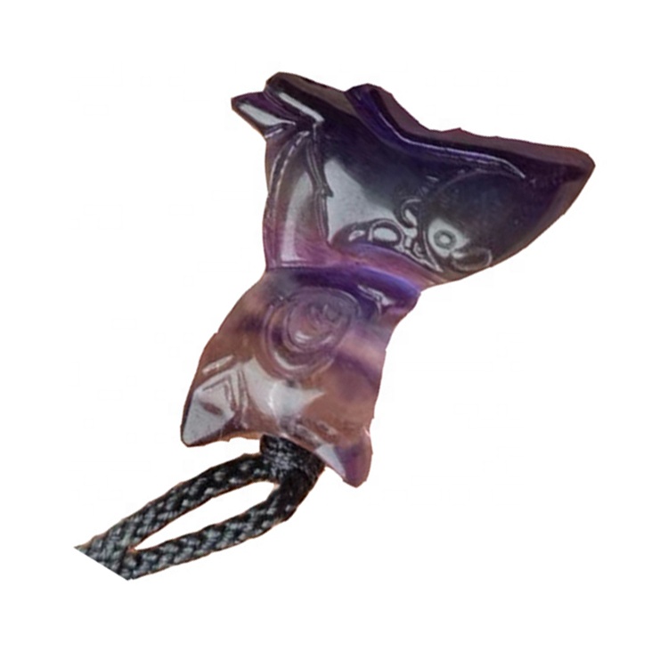 Fluorit isklesani životinje Gemstone Privjesak 17