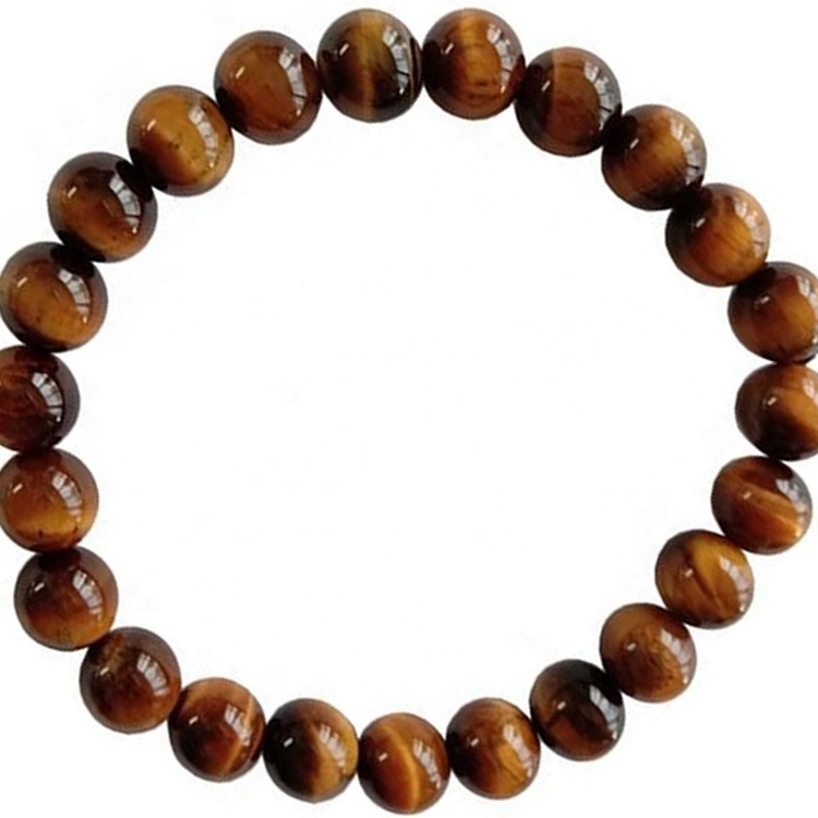 Vruća gigantska tigarska narukvica za oči prirodne okrugle perle Nakit Power Gemstone 40