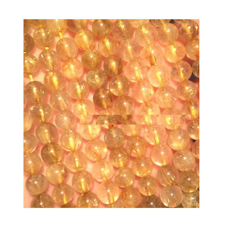 Golden Cwartz Cwartz / Golden Quartz Golden Beads Gemstone 40