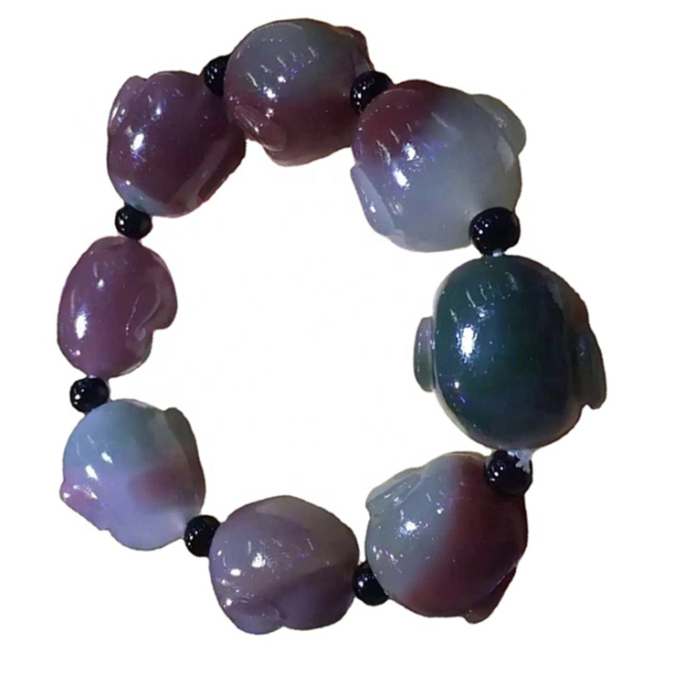 Rruaza e gjelbër e purpurtë e gdhendur agat, madhësi dhe forma të ndryshme në dispozicion 41