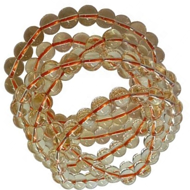 Hot-Vanzare Generale Natural Citrine Bratati Stretch Round Beads Gemstone Moda bijuterii 40