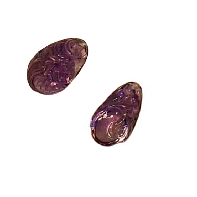 Виолетова убава флуорит резба лабав скапоцен камен 40