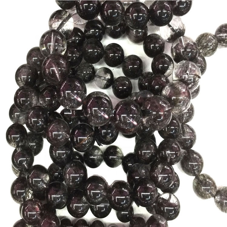 Natura 6mm / 8mm / 10mm / 12mm okrugla Crna rutilirana kremenska zržnica 40