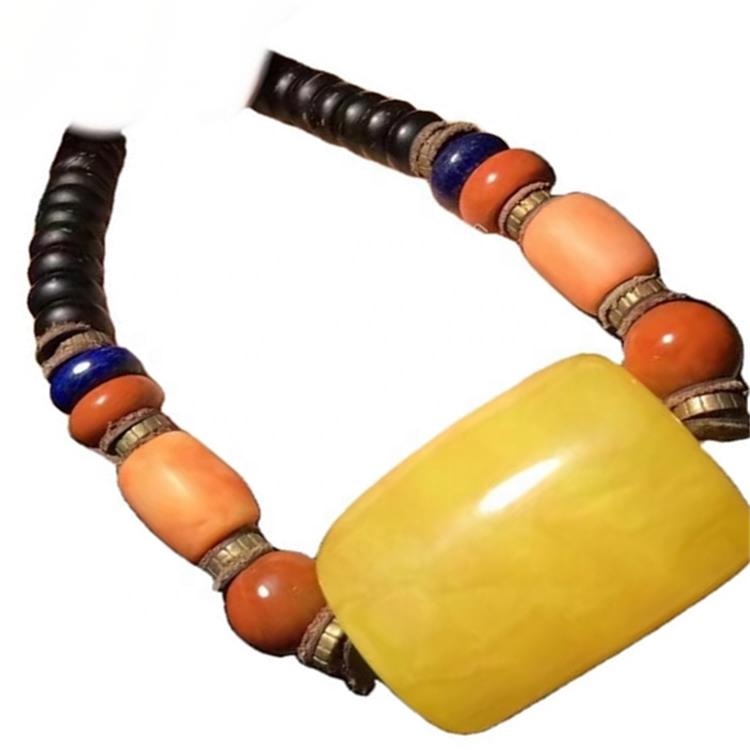 Tíska Hágæða Amber Hálsmen fyrir Man og Woman Skartgripir 40