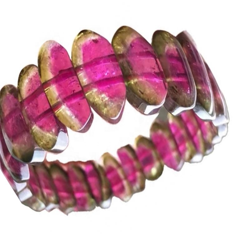 Tourmaline Rubellite Watermoon Colorful Perlur Bangle Apyrite Bangle 56.3mm Natural Purple Tourmaline Bangle 41