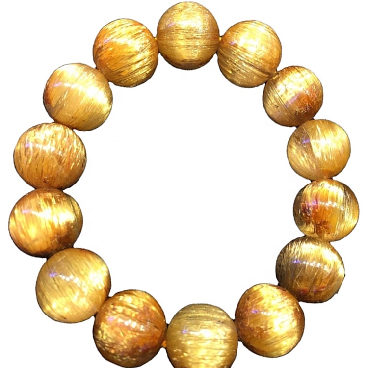 Vruća prodaja Prirodna kvalitetna narukvica zlatno rutilirana narukvica Crystal Energy narukvica na veliko 39