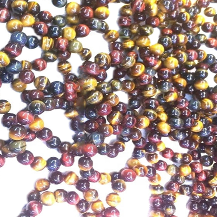 Genuine tigre occhio rotondo perline bracciale gioielli monili quantità quantità di massa fare all'ingrosso 40