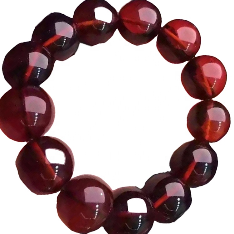 Памер 17.5mm круглыя ​​пацеры высокую якасць бурштынавага бранзалеты Gemstones наладжваемыя бранзалет 40