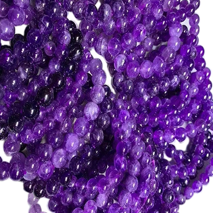 4-12mm pekný kolo prírodné drahokam Ametyst šperky drahokam náramok 40