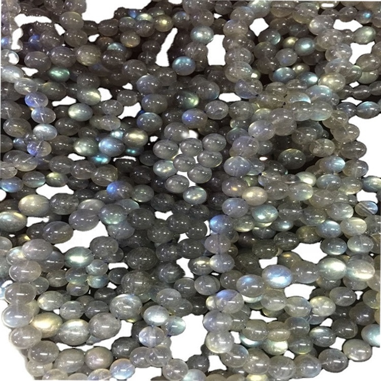 Braccialetti per Bead Labradorite Braccialetti Labradorite Bracciale in perle naturali Smooth Semi-preziosi Pietra e Giallo rotondo e blu r 40