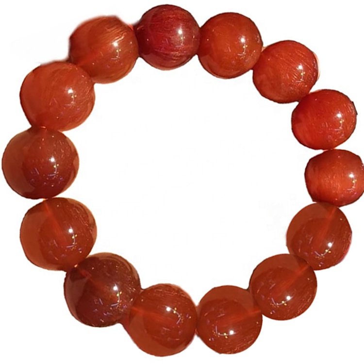 Կարմիր ռուտիլացված քվարցի բյուրեղապակի բշտիկները ձեռնաշղթաներ պատրաստում են մեծածախ 36