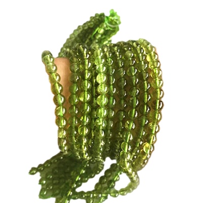 Forma natyrore peridot formë rruaza strings gjelbër gur i çmuar 17