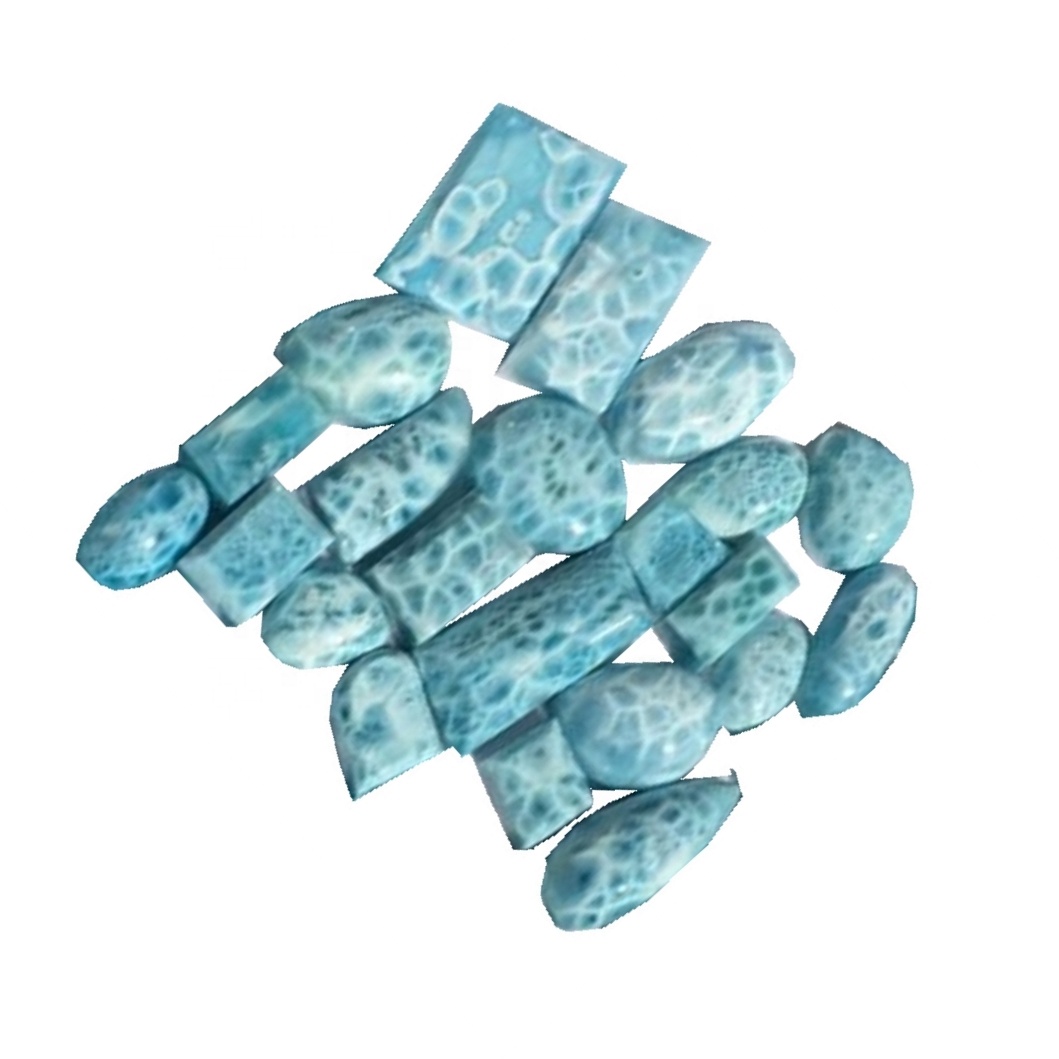 Larimar Top aaa cilësi Gemstones Fancy Shape Cabochon Natyrore 3A Cilësia Larimar Gemstones Cabochon Lot 17
