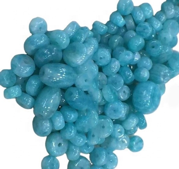 Аква сини тапан монистра лабава скапоцен камен направи големо 17