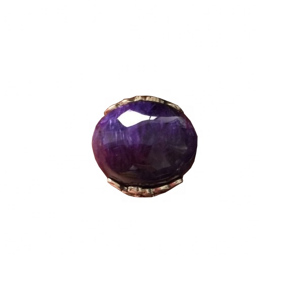 925 Sterling Silver gur i çmuar Charoite Bezel Vendosja unazë 17