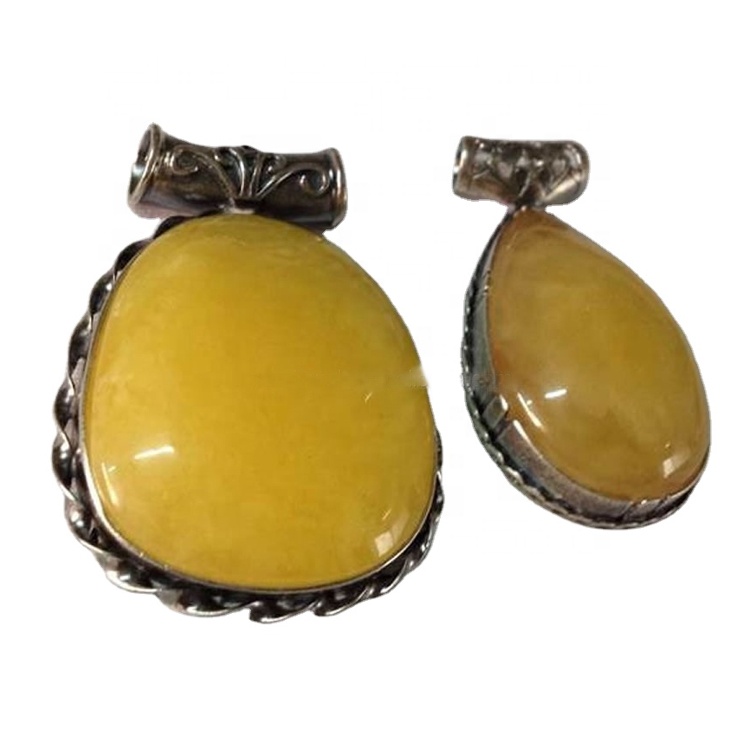 Mote Natural Amber Anheng Halskjede 17