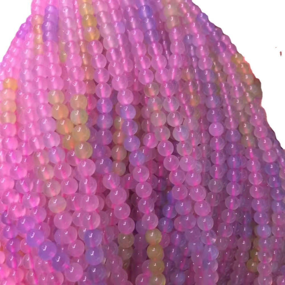 Náttúruleg litrík kvars Agat Round perlur gera heildsölu 17