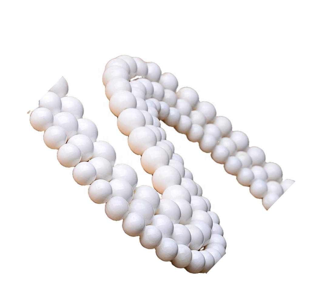 Natural White Tridacna Natural White Tridacna Round Beads 17