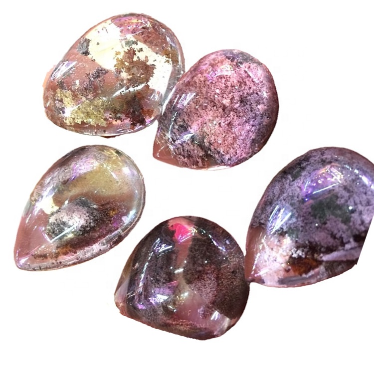 Phantom Cabochon Punti in quarzo naturale Punti di quarzo non selezionati gioielli lucidati 41