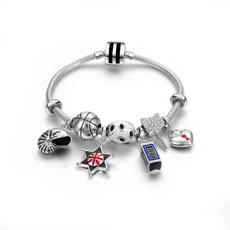 2021 Нова етничка сјајна кружна шарм Рашири кристална мушка нараквица 17