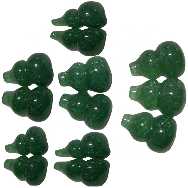 Real Green Color Strawberry kuarc Gemstone Cucurbit Cabochon me shumicë 41