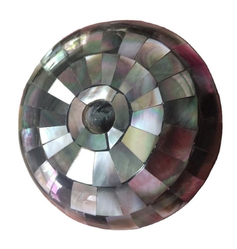 Branche da mosaico nero Abalone Shell perline per foro perforato 40