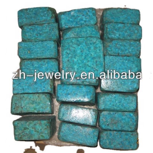 100% Φυσικά μικρότερα κομμάτια συμπιεσμένα τυρκουάζ ακατέργαστα υλικά μπλοκ μαζικής ποσότητας κάνουν χονδρική 13