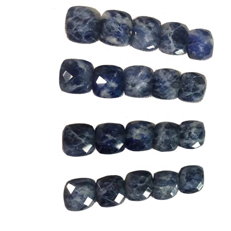 Faceted Square Sodalite Cabochon Skartgripir Gerð Birgðasali Laus Gemstone 40