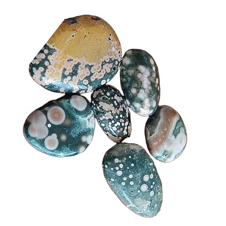 Природен Океан Jasper Cabochon Најдобар квалитет Gemstone Рачно изработени големопродажни цени Океанот Jasper Handmade Gemstone 41