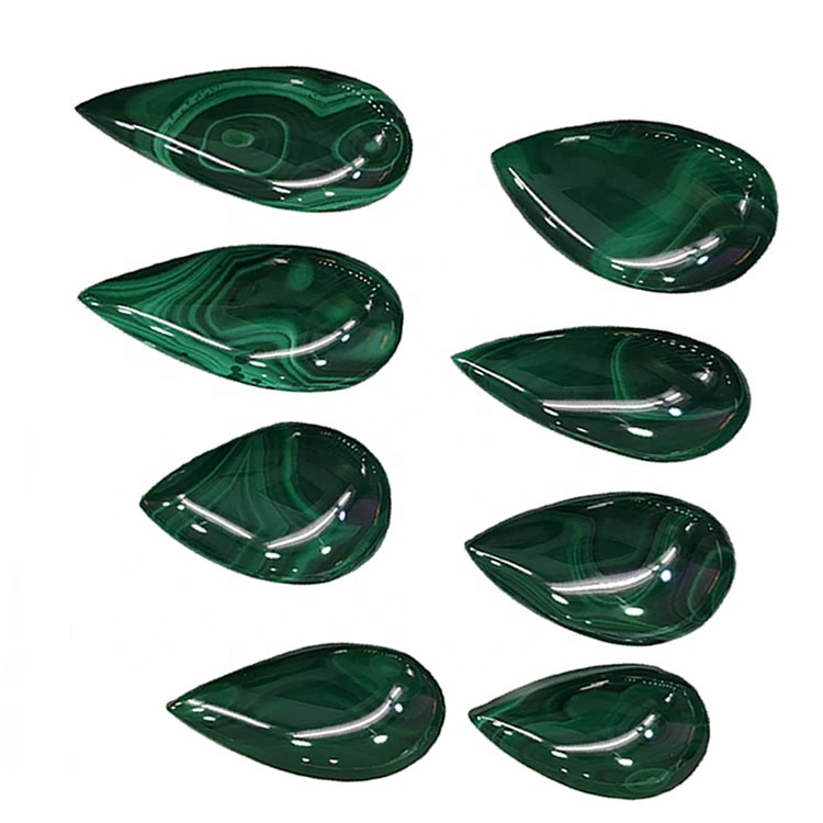 Prekrasna prirodna malhit draguljastog kamena kabochon veleprodajna parcela ravna kamena za nakit 40