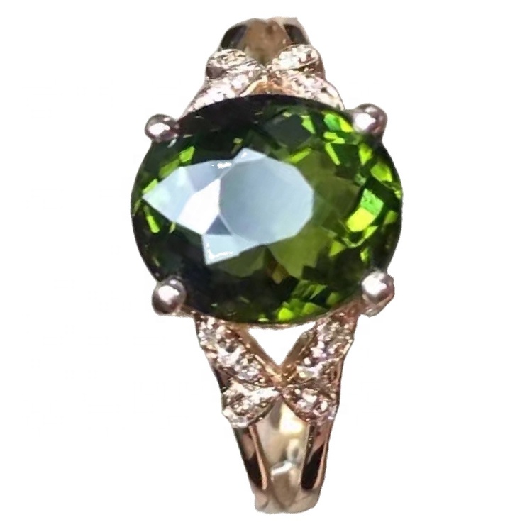 Round Green 18K Gold unaza bëjnë me shumicë 17