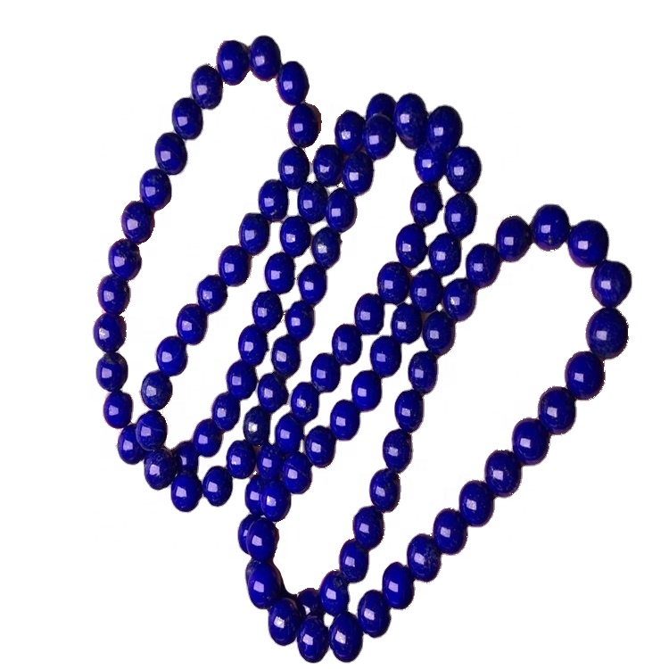 Аптовы танны паўкаштоўны камень натуральны свабодны круглыя ​​лазулі lazuli пацеркі для стварэння ювелірных вырабаў 17