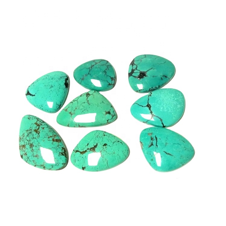 Тюркоазена скъпоценен камък Кабохон Естествена търговия Гладка тюркоаз 41