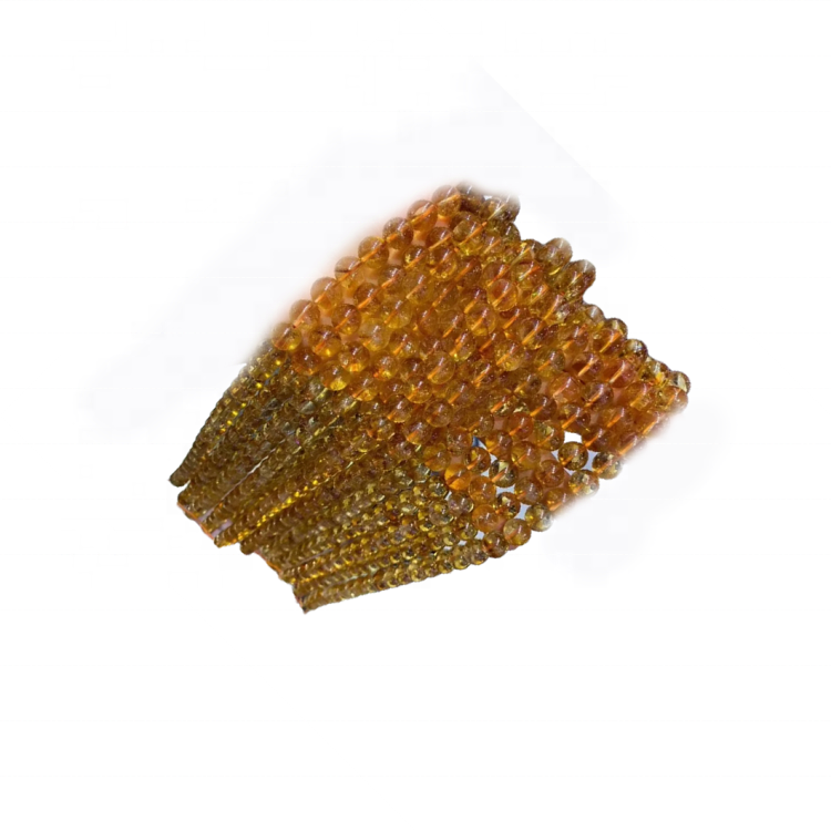 Natural Golden Rutile Quartz de 6 mm de 8 mm de 10 mm de color groc groc de quars groc rutinats de forat agulla de cabells aguts de 16 Strand 40