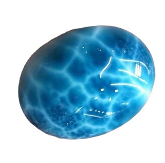 Larimar Smooth Cabochon 100% Բնական Gemstone Flat Back Oval Gemstone Առկա է բոլոր տրամաչափված չափսերով 40