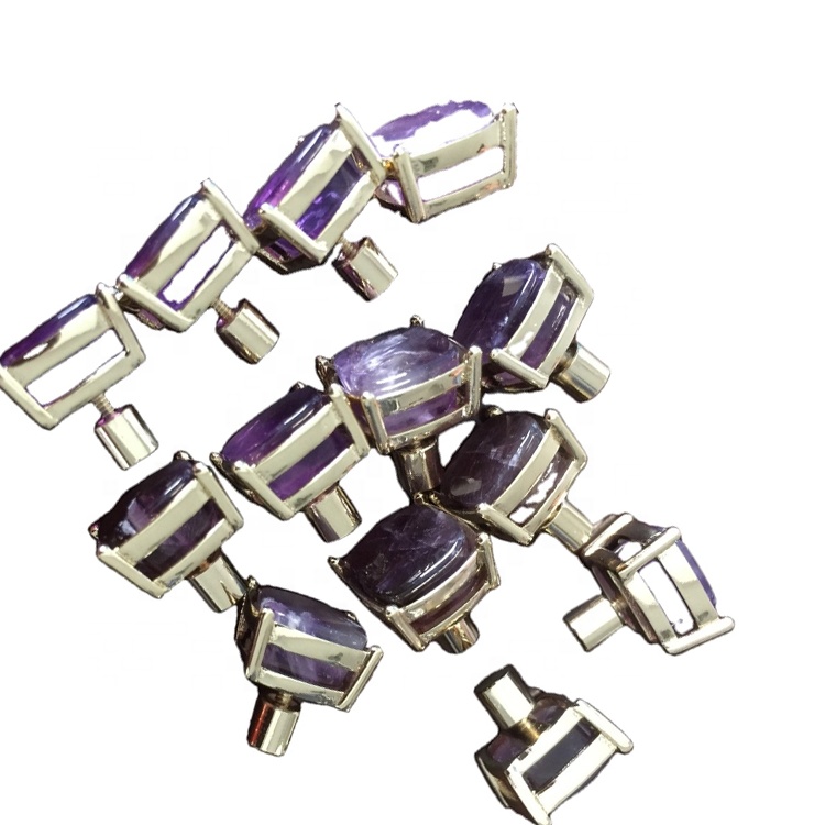 Amethyst Gemstone Silver Crofflinks 17